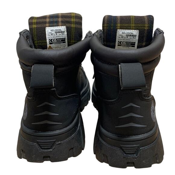 Kelodon Mens Size 9.5 Black Waterproof Steel Toe Memory Foam Non Slip Work Boots main image 9